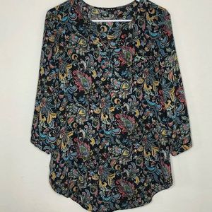 Sami & Jo 3/4 Sleeve Paisley Work Blouse